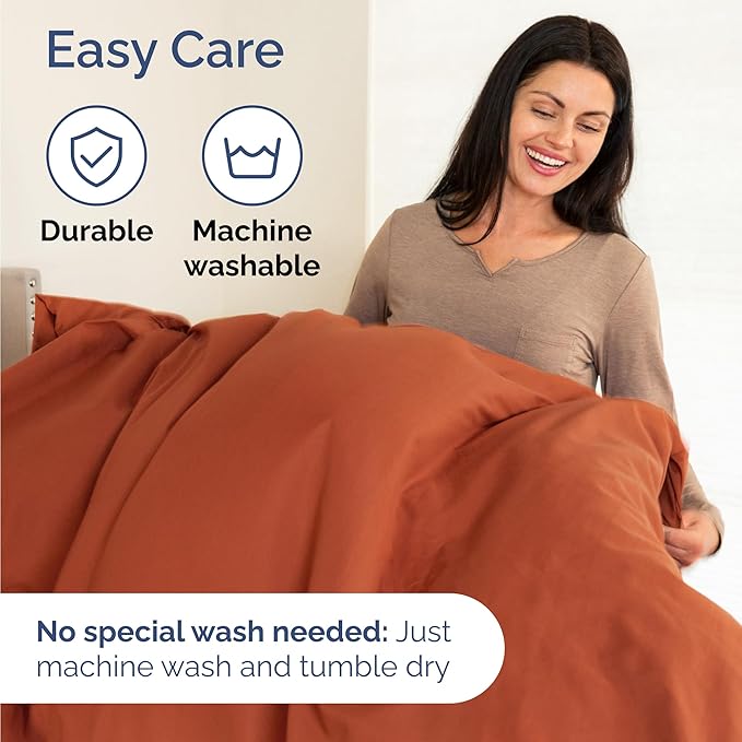 Twin 4 Piece Sheet Set - Cooling & Breathable Bed Sheets - Hotel Luxury Bed Sheets for Women, Men, Kids & Teens - Bedding with Deep Pockets & Easy Fit - Soft and Wrinkle Free - Twin Terracotta Sheets