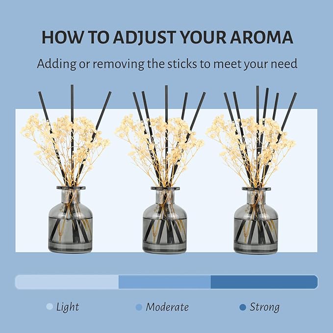 Brakula 2 Pack Reed Diffuser,Fresh Linen + Lavender Vanilla (3.38 fl oz Each Pack), Home Fragrance with 12 Sticks, Shelf Decor, Reed diffusers for Home