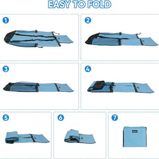 BALEINE 150L Laundry Bag Backpack, 900D Oxford Fabric Large Travel Laundry Bags with Shoulder Straps and 2 Mesh Pockets for College Dorm, Apartment, Laundromat (Blue, 150L)