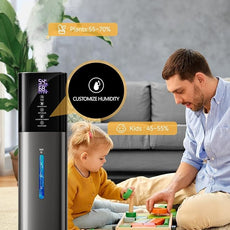 Humidifiers for Bedroom, 8L Quiet Humidifiers for Large Room with Timer, 360°Nozzle, 3 Speed Ultrasonic Cool Mist Humidifier with Humidistat for Baby, Customize humidity for Home Adults Plants