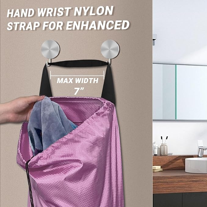 Laundry Bag with Shoulder Straps and Mesh Pocket Laundry Backpack Large Portable Laundry Hamper for College Laundromat Apartment