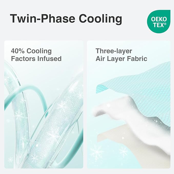 Novilla Cooling Mattress Topper Twin Size,Mattress Pad with Deep Pocket for 8-21" Mattress,Soft Mattress Cover for Back Pain Relief,3D+7D Down Alternative Bed Topper for Hot Sleepers