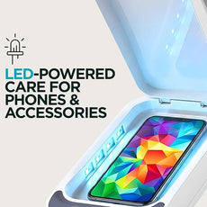 Portable Phone Cleaning Box with Built-in LED Light – Multi-Purpose Organizer for Phones, Jewelry, Watches & Small Accessories – Compact Case with Aroma Function, USB Power Port, and Modern Design