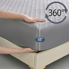 100% Waterproof Mattress Protector 18''Deep Pocket Breathable Incontinence Pads for Adults Kids Elderly Pets Machine Washable and Easy Care Bedwetting Pads(Gray, 39''x80'',Twin XL)