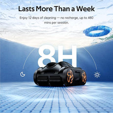 (2025 Upgrade) iGarden Pool Cleaner K80, 8H-Runtime, Robotic Cordless Pool Vacuum for Inground Pools, Smart Navigation, Touchscreen, 5810GPH Turbo Suction, 4L Debris Basket, Auto-Parking