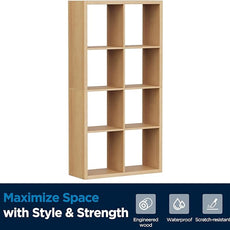 8 Cube Storage Organizer, Cube Shelf with Heavy-Duty Thick Boards, 25.12