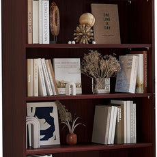 Farini 5 Shelf boockase Display Bookcase Freestanding Wooden Bookshelves for Home Office Living Room,60 Inch Height,Mahogany