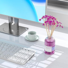 MIZZEO Reed Diffuser Set, French Lavender 6.76 fl oz Highly Scented Room Diffuser Home Fragrance Essential Oil Reed Flower Diffuser, House Bedroom Office Decor & Gifts