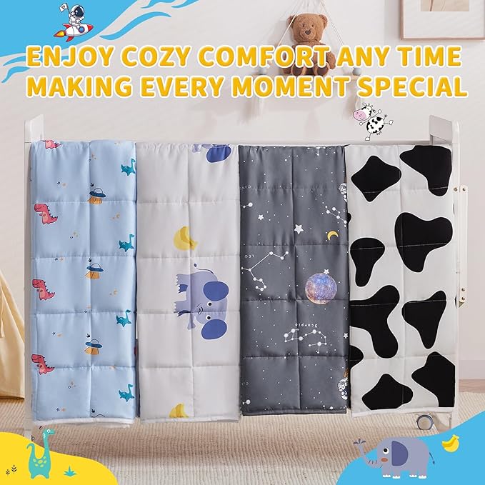 anfie Weighted Blanket Kids(40"x60" 7lbs) Weighted Blanket Cooling Blanket for Sleeping,Throw Size Breathable Blanket with Premium Glass Bead(Grey Elephant)