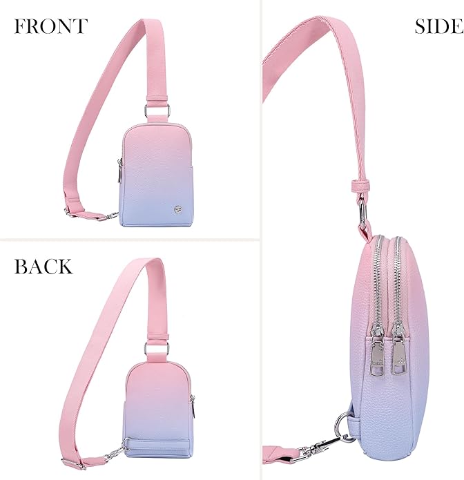 INICAT Travel Small Crossbody Sling Bags Women Cross Body Purses Passport Holder Vegan Leather Fanny Packs Birthday Gifts