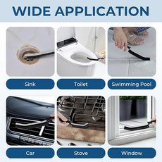 Crevice Cleaning Brushes, Scrub Brush for Hard to Reach Small Space, Home Essentials, Cleaning Supplies, Cleaning Tools for Household Use, Bathroom, Shower, Kitchen, Window, Toilet (3, Black)