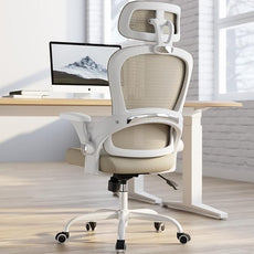 TRALT Office Chair - Ergonomic Office Chair with Back Support, Computer Chair - Home Office Desk Chairs, 330lbs Wide Seat Big and Tall Office Chairs with Headrest, Comfy Desk Chairs (Beige)