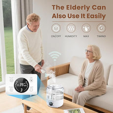 Humidifiers for Bedroom Baby, QWUE Top Fill 3L Humidifier Large Room, Easy to Fill & Clean, 28dB Quiet Cool Mist Air Humidifier for Plants, Home, Nursery, Allergy Relief, Auto Shut-off and BPA-Free