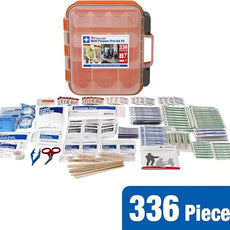 24/7 First Aid OSHA Compliant First aid Kit, All-Purpose 100-Person Emergency First Aid Kit for Business, Home, and Car in Plastic Case with Easy-Slide Latches, 336 Pieces