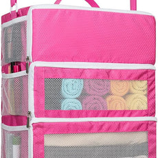 Suitcase Organizer, Travel Luggage Organizer Hanging Shelves Packing Cube Closet/Collapsible Portable Travel Organizer for Carry-on