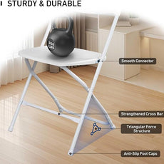 10 Pack White Plastic Folding Chairs with 350-LBS Capacity, Portable Indoor Outdoor Chairs, Stackable Commercial Seat with Steel Frame for Office, Party, Events, Wedding, Kitchen
