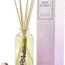 Urban Naturals Lilac Blossoms Reed Diffuser Set | Made with Essential Oils & Real Botanicals | Lily of The Valley, Violets & Lilac | Made in The USA