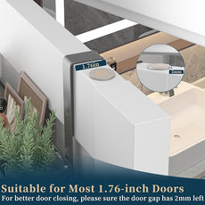 Consumest Over The Door Hooks Organizer - Over Door Hanger with 16 Hooks & 2 Baskets for Hanging Coat, Clothing, Towel, Hanging Organizer for Bathroom, Closet, College Dorm, Grey