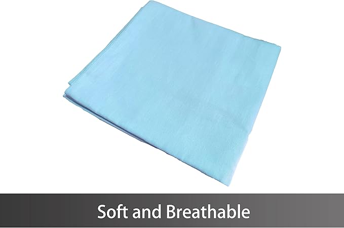 Soft 100% Cotton Zipper Pillow Case, Cozy and Lightweight, Easy Care, Light Blue, Body, 20'' x 48''