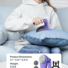 Bymore Fabric Shaver, Lint Shaver for Clothing Furniture Shaver, Sweater Defuzzer Pill Remover Shaver, Lint Remover for Clothing Fuzz-Dark Purple