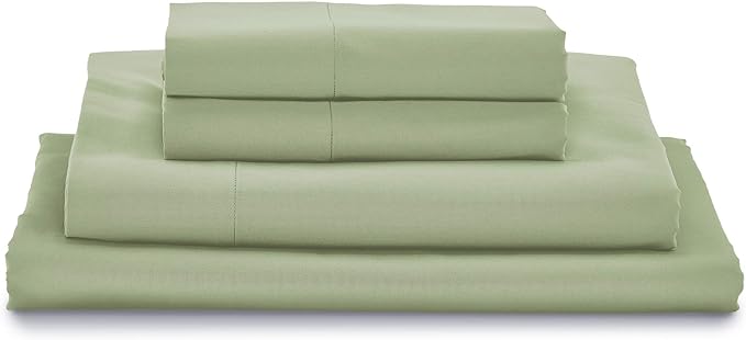 MyPillow Giza Dreams Bed Sheets, 100% Certified Giza Egyptian Cotton, Deep Pocket, Sateen Weave [Twin, Sage]