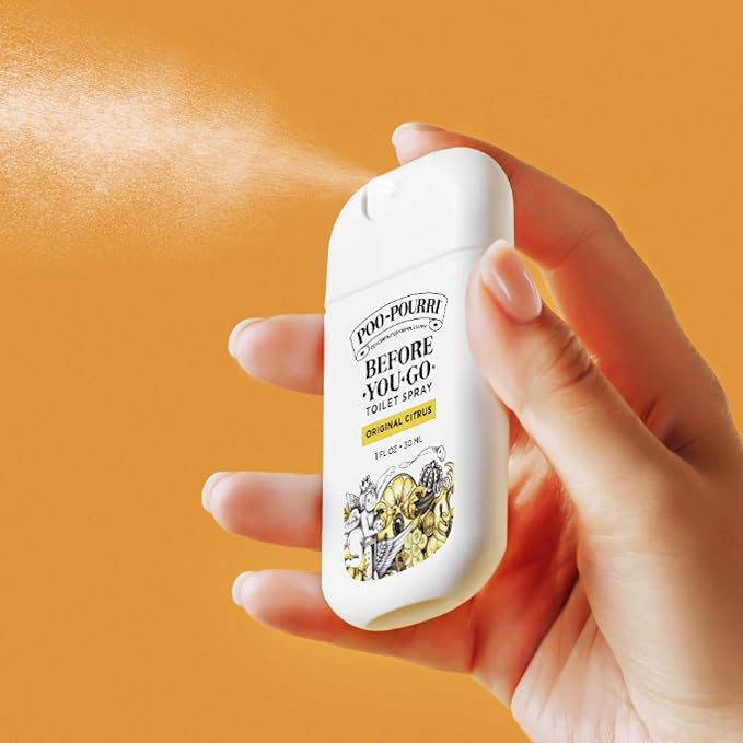Poo-Pourri Before-You-Go Pocket Toilet Spray, Travel Essentials, 1 Fl Oz, Spring Variety 3 Pack, Each Up to 50 Uses, On-The-Go Bathroom Odor Deodorizer with Essential Oils, TSA Approved Size, 3 Scents
