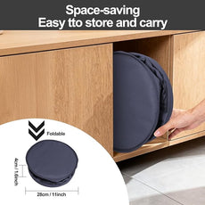 Bucket 17L Cleaning Organizer with Handle with 6 Pockets Foldable Storage Blue Portable Cleaning Bucket Bag Shower Box Home Garden Multifunctional Camping Storage Basket (Blue)