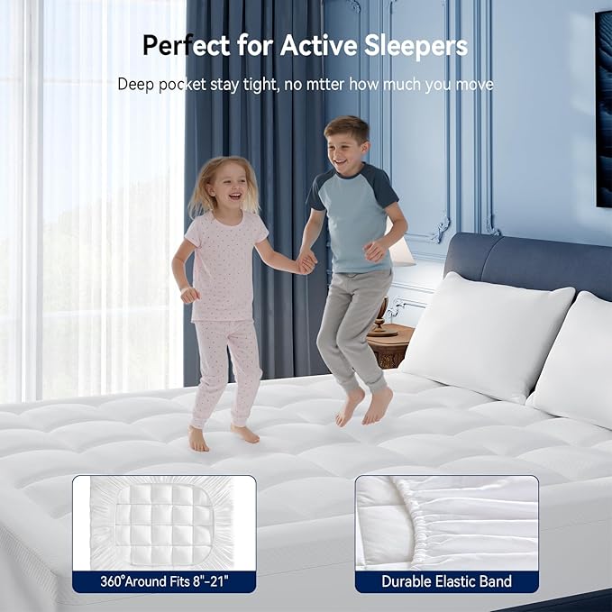 ELEMUSE 3 Inch Cooling Memory Foam Mattress Topper Twin, 2 Inch Pressure-Relieving Memory Foam and 1 Inch Thick Soft Viscose Made from Bamboo Pillow Top for Hot Sleepers, Removable & Washable Cover