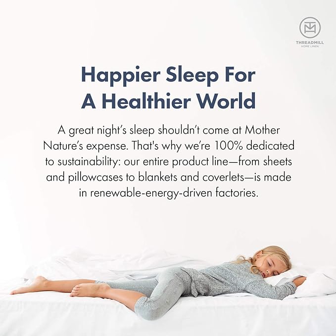 Threadmill 100% Cotton Sheets for Twin Size Bed - 600 Thread Count Twin Bed Sheets Set with 15” Deep Pocket - Sateen Weave 3-Piece Bedding Set with Cooling Effect, White