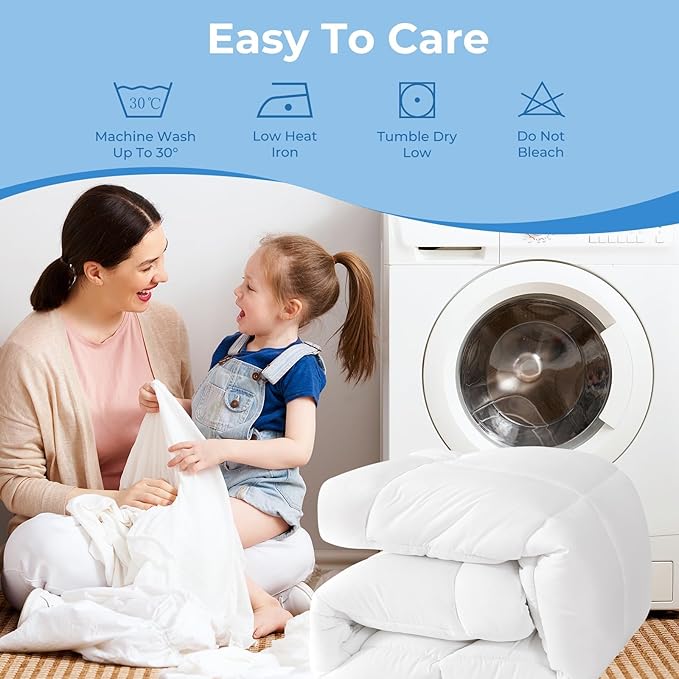 YUGYVOB King Mattress Topper - 800GSM Extra Thick Cooling & Breathable Mattress Pad with Deep Pocket 8"-21" & Soft Down Alternative Filling, White