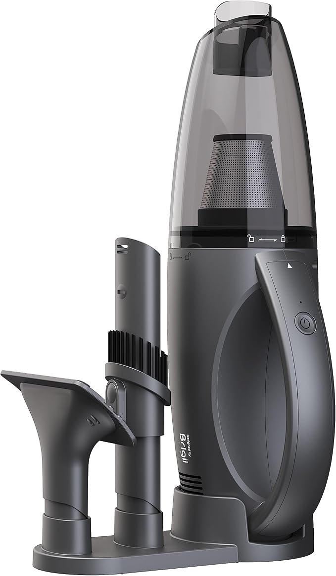 Brigii Pet Hair Vacuum with Anti-Tangle Hair Tool, Cordless Stairs Vacuum, 12KPA/25AW Handheld Vacuum with BRUSHLESS DC Motor, Lightweight 1.13lbs, USB-C Rechargeable-MX30