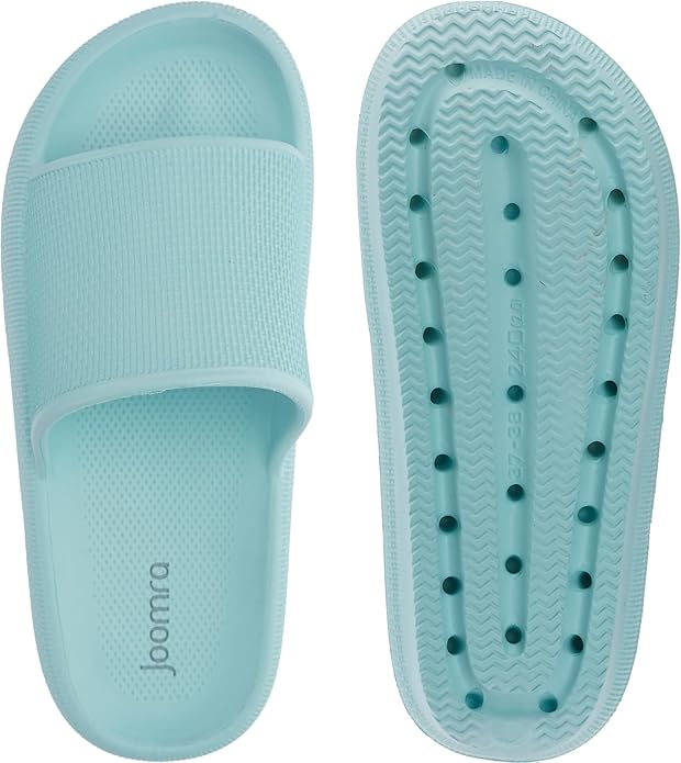 Joomra Pillow Slippers for Women and Men Non Slip Quick Drying Shower Slides Bathroom Sandals | Ultra Cushion | Thick Sole