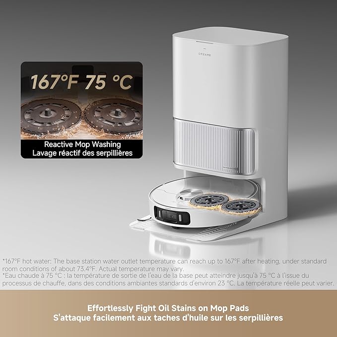 DREAME L40s Ultra AE Robot Vacuum and Mop Combo, 19,000Pa Suction, Self Emptying Dust Box, Flexible Mop & 167℉ Self Cleaning Washboard, Diverse Brush Selection, All-in-One Station, Auto Refill