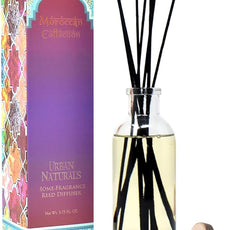 Urban Naturals Moroccan Amber Essential Oil Reed Diffuser Gift Set | Golden Silk Amber, Sun-Kissed Citron, Raw Coconut & Acai | Great Home Fragrance Gift Idea