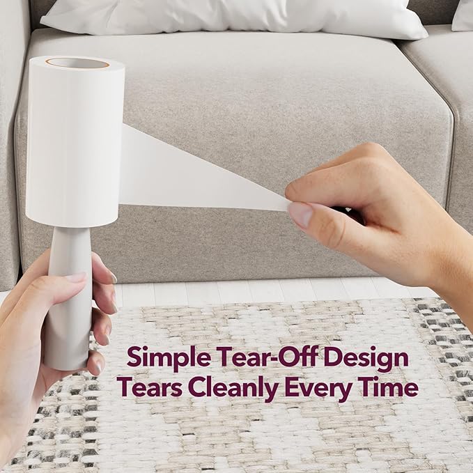 MEIQIHOME Extra Sticky Lint Roller Refills Only, 880 Easy-Tear Sheets for 3.9"-4" Lint Rollers with 1.5" Inner Diameter - Superior Cleanliness for Clothes