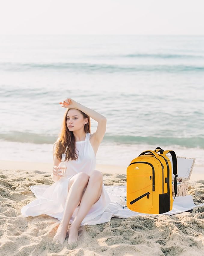 MATEIN 17 Inch Travel Backpack, Water Resistant Commute Work Carryon Bag with USB Charging Port & Luggage Sleeve, Fashion Large College Laptop Daypck, Warm Gifts Backpack for Men Women