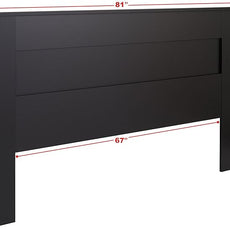 Prepac Stylish Flat Wood Panel Headboard for King Size Beds, Simplistic Wooden King Headboard 2.25