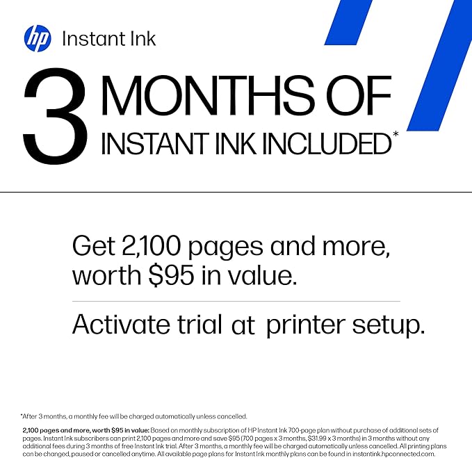 HP OfficeJet Pro 9125e Wireless All-in-One Color Inkjet Printer, Print, scan, copy, fax, ADF, Duplex printing best-for-office, 3 month Instant Ink trial included, AI-enabled (403X0A)