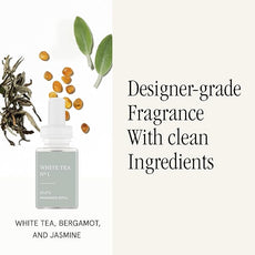 Pura Mini Smart Fragrance Diffuser for Small Spaces Adjustable Smart Home Device with LED Light & Automatic Vial Detection - Includes 1 Scent Refill; White Tea no.1