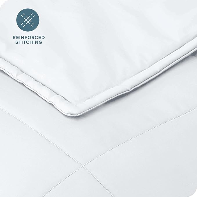 Bare Home Weighted Blanket King Size 25lb (80" x 87") for Adults - All-Natural 100% Cotton - Premium Heavy Blanket Nontoxic Glass Beads (White, 80"x87")
