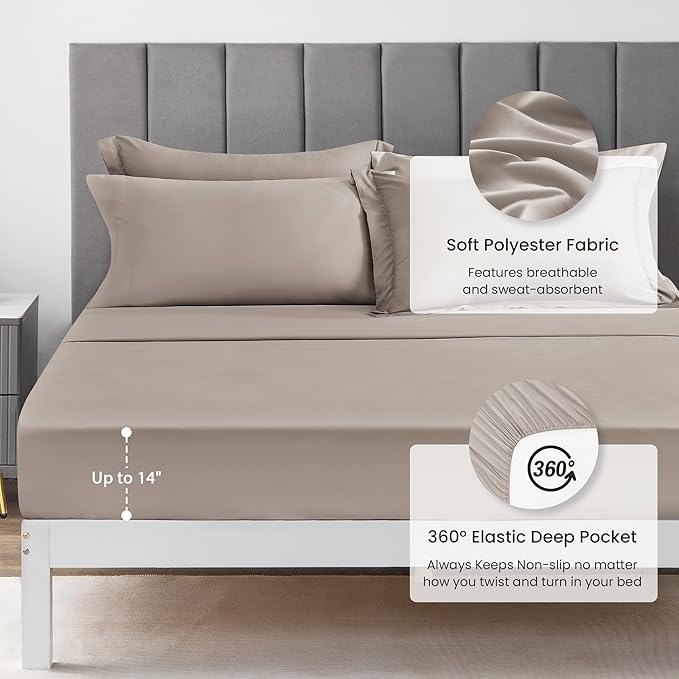 Love's Cabin Burlwood Full Comforter Set, 7 Pieces, All Season, Full Bed in a Bag, Includes 1 Comforter, 1 Flat Sheet, 1 Fitted Sheet, 2 Pillowcases and 2 Pillow Shams