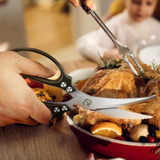 Heavy Duty Poultry Shears,Kitchen Shears,Food Scissors All Purpose for Meat Cutting,Chicken,Turkey,Fish,Dishwasher Safe Kitchen Scissors with Anti-Slip Handle