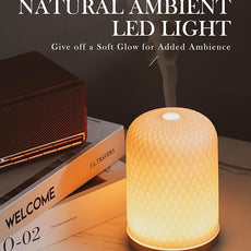 Essential Oil Diffuser,110ML Diffusers for Essential Oils Large Room, Ceramic Diffusers Decorative Ultrasonic Defuzzer, Ideal for Aesthetic Home,Dorm Décor, Yoga,White