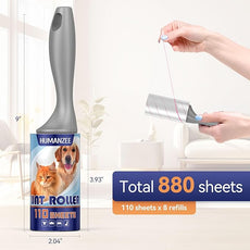 Lint Rollers for Pet Hair Extra Sticky, 880 Sheets Mega Value Set with Reinforced 4 Handles and Tough Paper, Lint Roller for Clothes, Sofa Bed, Car Seat, and More