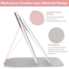 Kintion Travel Makeup Mirror, Portable LED Lighted Makeup Mirror, 360° Rotation Touch Screen Vanity Mirror, 60 LEDs, 3-Color Dimmable Lighting, Rechargeable Tabletop Folding Cosmetic Mirror, Pink