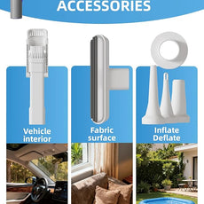 Cordless Car Vacuum, 4 in 1 Portable Mini Handheld Vacuum Cleaner with 15000pa Suction Power, 2 Suction Modes & Multi-Nozzles for Car Home Office Pet, Silver