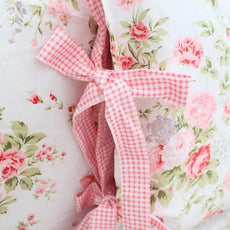 FADFAY Cotton Bed Sheets Set Shabby Rose Floral Print Sheet Bedding 4-Piece Twin Extra Long Size