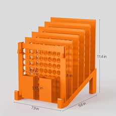 File Organizer for Desk with Storage Box & Hook, Inclined Desk File Organizer with 5-Section Vertical File Holder suitable for Home Office Document Organization(Orange01)