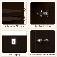 Over The Toilet Storage Cabinet, Behind Toilet Bathroom Organizer with Adjustable Shelves, Above Toilet Organizers with Barn Door, Space Saver for Restroom, Bathroom, Laundry