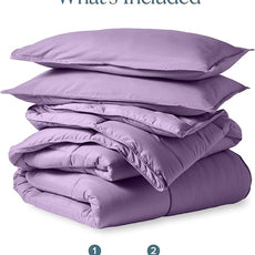 Bare Home Comforter Set - Oversized Queen Size - Ultra-Soft - Goose Down Alternative - Premium 1800 Series - All Season Warmth (Oversized Queen, Lavender)